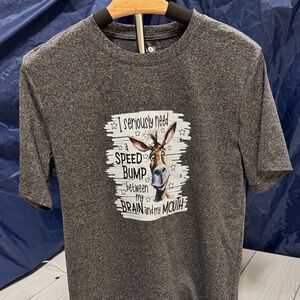 Donkey Graphic Tee in Charcoal Gray